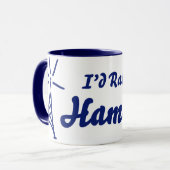 Ik zou liever op de Ham Radio zijn Mok (Voorkant links)