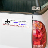 Ik zou liever op een Mammoth-ezel rijden Bumpersticker (Op Truck)