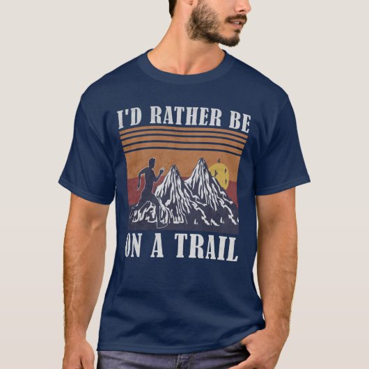 Ik zou liever op een treinrit lopen  t-shirt (Voorkant)