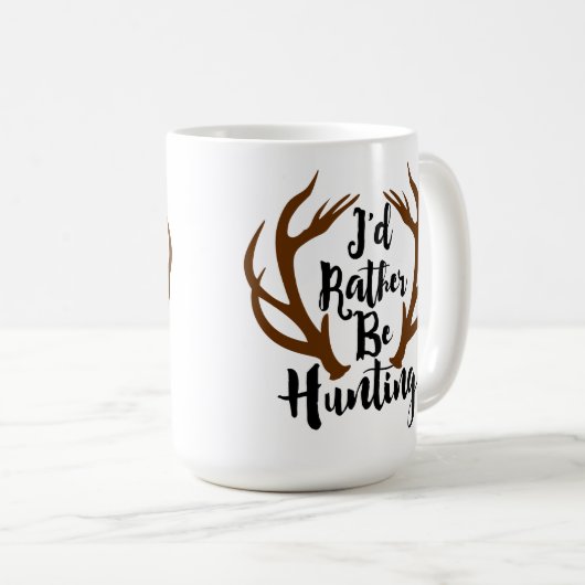 Ik zou liever op hertenrek Buck Antlers jagen Mok (Voorkant rechts)