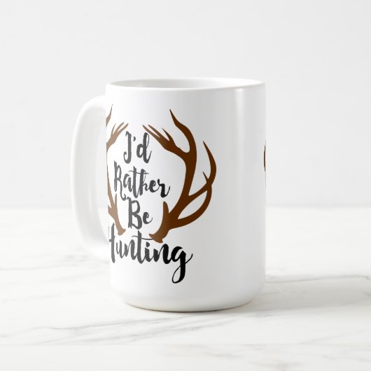 Ik zou liever op hertenrek Buck Antlers jagen Mok (Voorkant links)