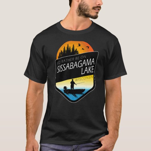 Ik zou liever op het Sissabagammeer in de Wisconsi T-shirt (Voorkant)