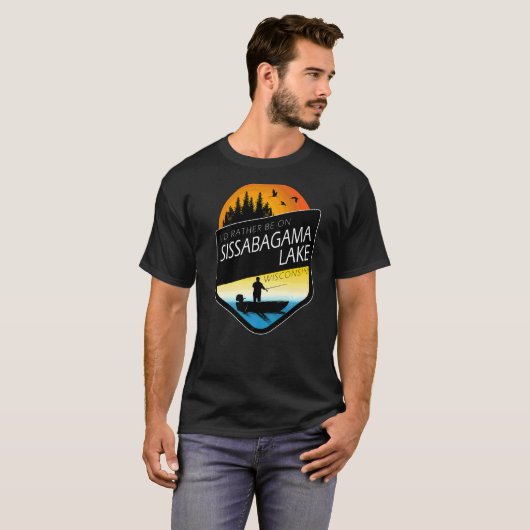 Ik zou liever op het Sissabagammeer in de Wisconsi T-shirt (Voorkant volledig)