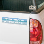 Ik zou liever op het strand zijn bumpersticker (Op Truck)
