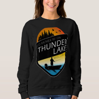 Ik zou liever op het Thunder Lake Wisconsin Gevist Trui