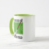 Ik zou liever op het veld zijn (hockey) mok (Voorkant links)