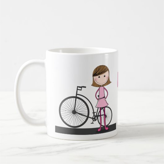 Ik zou liever op mijn fiets zitten! koffiemok (Links)