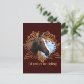 Ik zou liever paarden zijn. briefkaart (Staand voorkant)