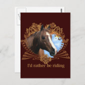 Ik zou liever paarden zijn. briefkaart (Voorkant / Achterkant)