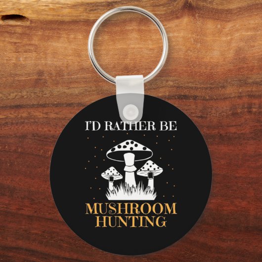 Ik zou liever paddenstoeljacht zijn sleutelhanger (Voorkant)