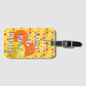 Ik zou liever Pickleball spelen, Oranje, Geel Bagagelabel (Voorkant (horizontaal))