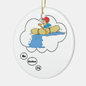 Ik zou liever Rafting 4 zijn Keramisch Ornament (Links)