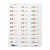 Ik zou liever Rainbow Ombre Letters Label quilten (Full Sheet)