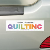Ik zou liever Rainbow Ombre letters snoeien Bumpersticker (Op auto)