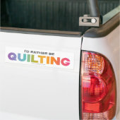 Ik zou liever Rainbow Ombre letters snoeien Bumpersticker (Op Truck)