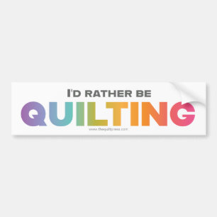 Ik zou liever Rainbow Ombre letters snoeien Bumpersticker
