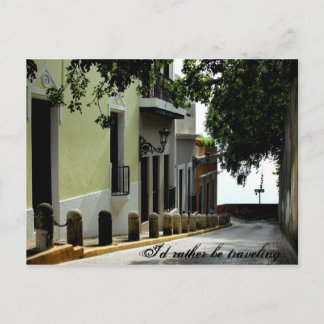 Ik zou liever reizen briefkaart