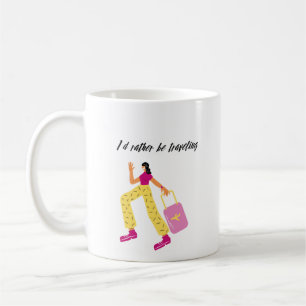 Ik zou liever reizen koffiemok