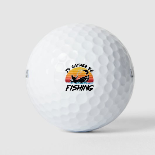 Ik zou liever Retro Sunset Gevist zijn Golfballen (Voorkant)
