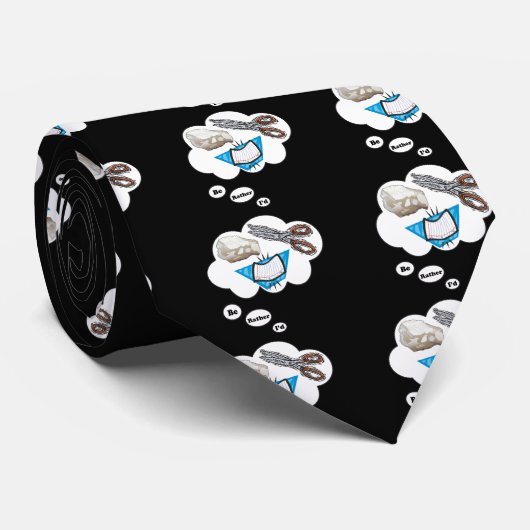 Ik zou liever Rock Scissors Paper spelen Stropdas (Opgerold)