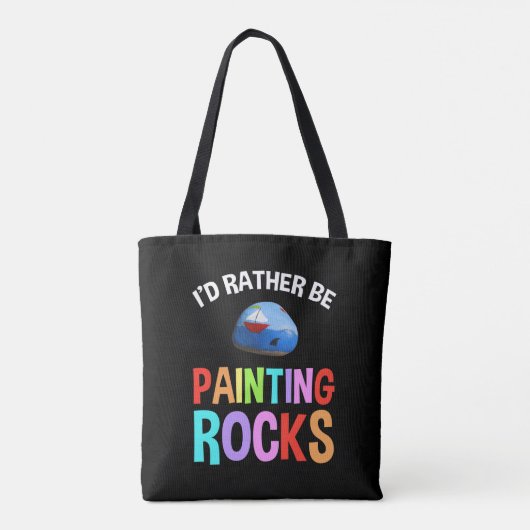 Ik zou liever Rocks schilderen Tote Bag (Achterkant)