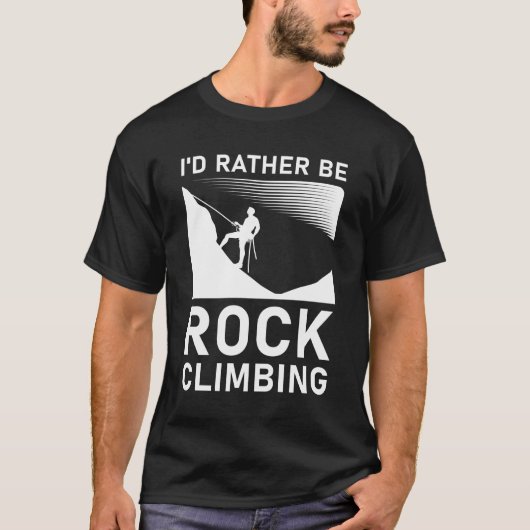 Ik zou liever rotsklimmen t-shirt (Voorkant)