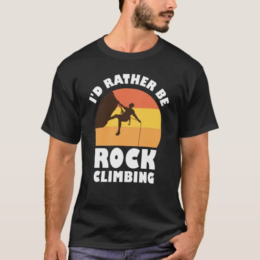 Ik zou liever rotsklimmen t-shirt (Voorkant)