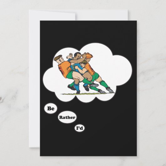 Ik zou liever Rugby 2 spelen Kaart (Voorkant)