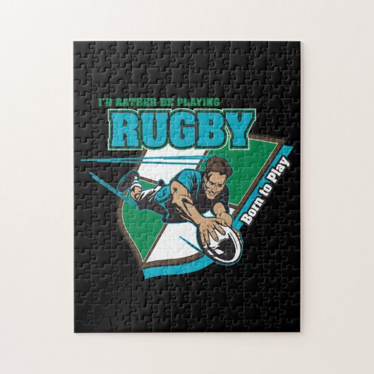 Ik zou liever Rugby spelen Legpuzzel (Verticaal)