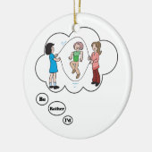 Ik zou liever Rumping Rope 4 zijn Keramisch Ornament (Links)