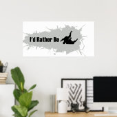 Ik zou liever rusteloos zijn poster (Thuiskantoor)