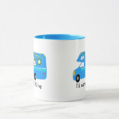 Ik zou liever RVing Retro Kerstmis KLANT zijn Mok (Midden)