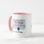 Ik zou liever RVing Retro Kerstmis KLANT zijn Mok (Voorkant links)