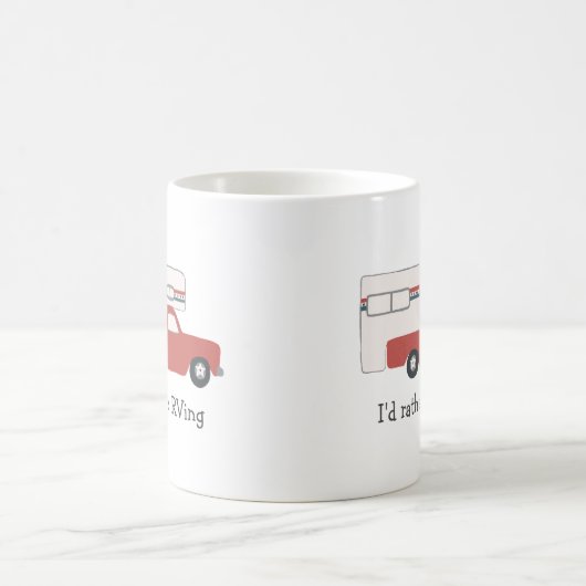 Ik zou liever RVing  Truck Camper CUSTOM RV zijn Koffiemok (Center)