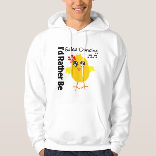 Ik zou liever Salsa Dansend zijn Hoodie (Voorkant)