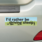 Ik zou liever schaap rijden bumpersticker (Op auto)