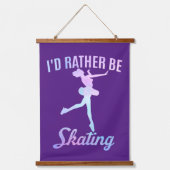 Ik zou liever schaatsen hangend wandkleed (Voorkant)