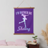 Ik zou liever schaatsen hangend wandkleed (Slaapkamer)