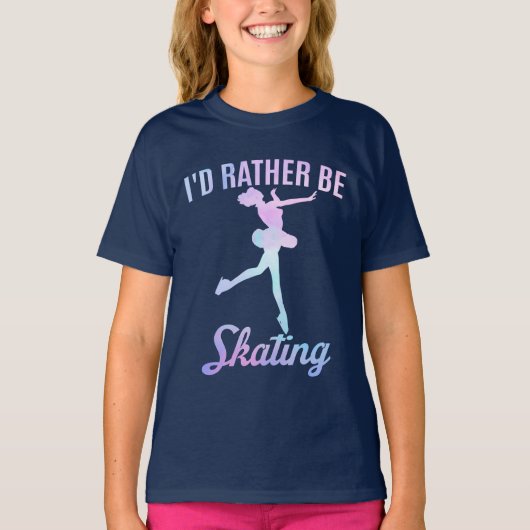 Ik zou liever schaatsen t-shirt (Voorkant)
