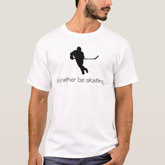Ik zou liever schaatsen...T-shirt T-shirt (Voorkant)