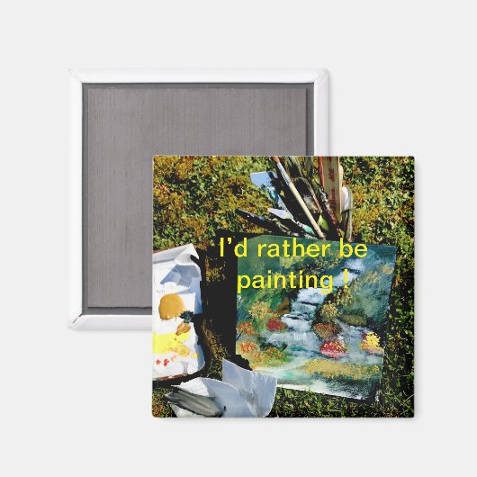 Ik zou liever schilderen magneet (Voorkant / Achterkant)