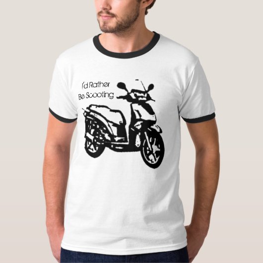 Ik zou liever scooting t-shirt (Voorkant)