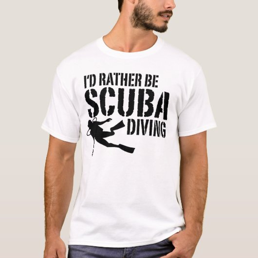 Ik zou liever Scuba duiken T-shirt (Voorkant)