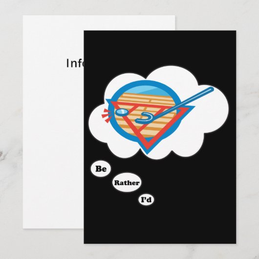 Ik zou liever Shuffleboard spelen Kaart (Voorkant / Achterkant)