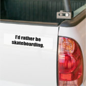 Ik zou liever skateboarden zijn bumpersticker (Op Truck)