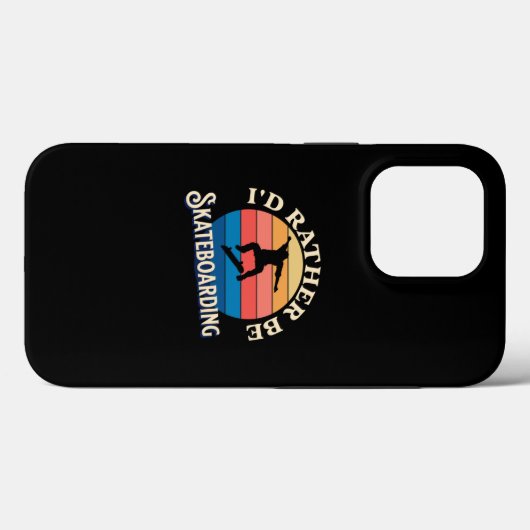 Ik zou liever Skateboarden zijn Case-Mate iPhone Case (Achterkant (horizontaal))