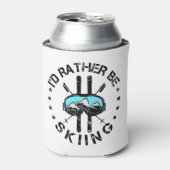 Ik zou liever Skiing Skier zijn. Blikjeskoeler (Blikje Voorkant)