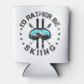 Ik zou liever Skiing Skier zijn. Blikjeskoeler (Voorkant)