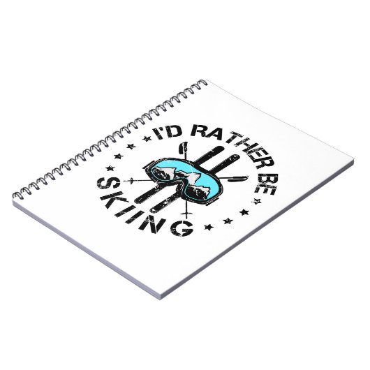 Ik zou liever Skiing Skier zijn. Notitieboek (Linkerzijde)