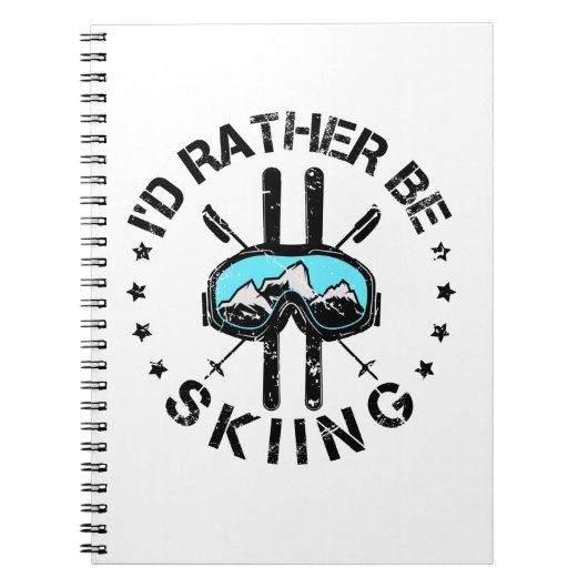 Ik zou liever Skiing Skier zijn. Notitieboek (Voorkant)
